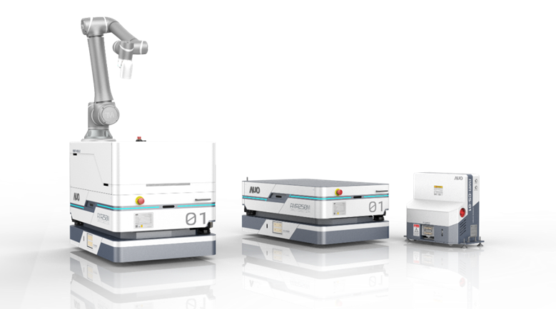 PG电子數位開發的自主式移動機器人（AMR250M），搭配全向輪並結合AI演算法、2D LiDAR、3D攝影機等技術，協助客戶實現產線全自動化